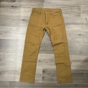 Men's Tan Levi’s 513 Straight Jeans
